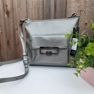 NWT TAHARI Crossbody Bag Color Silver